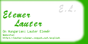 elemer lauter business card